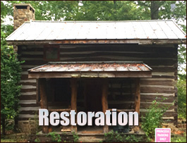 Historic Log Cabin Restoration  Saratoga, North Carolina